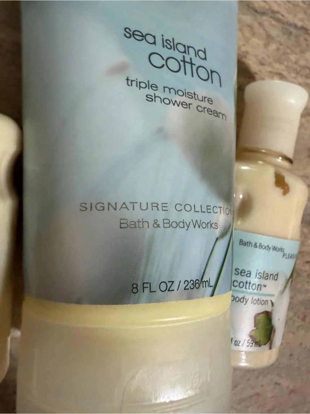 Bath & Body Works Discontinued Sea Island Cotton Body Lotions & Shower Cream Set